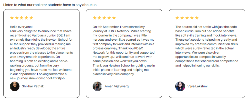 How is Newton School's Full Stack Development certification? 6 Newton School Full Stack Development certification course review