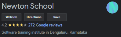 How is Newton School's Full Stack Development certification? 5 Newton School's review and rating on Google